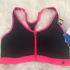 NWT champion front zip bra M